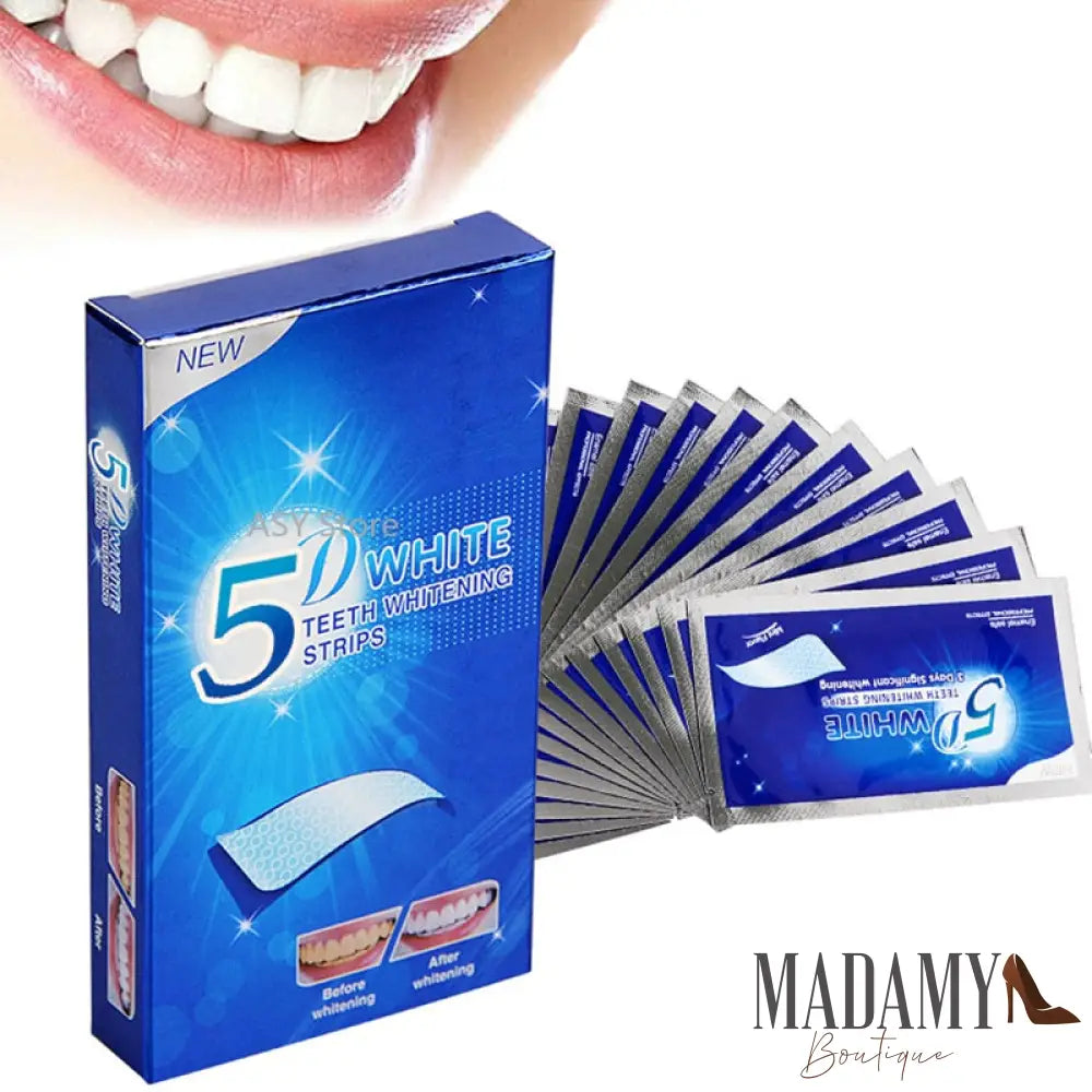 Adesivo De Clareamento Dental 5D White 7 Pares 14 Adesivos