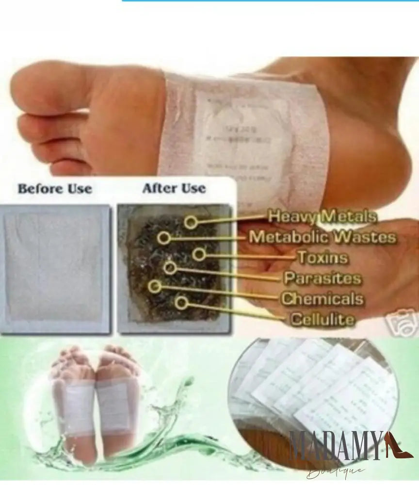 Adesivos Foot Detox Pads Drenagem Linfática