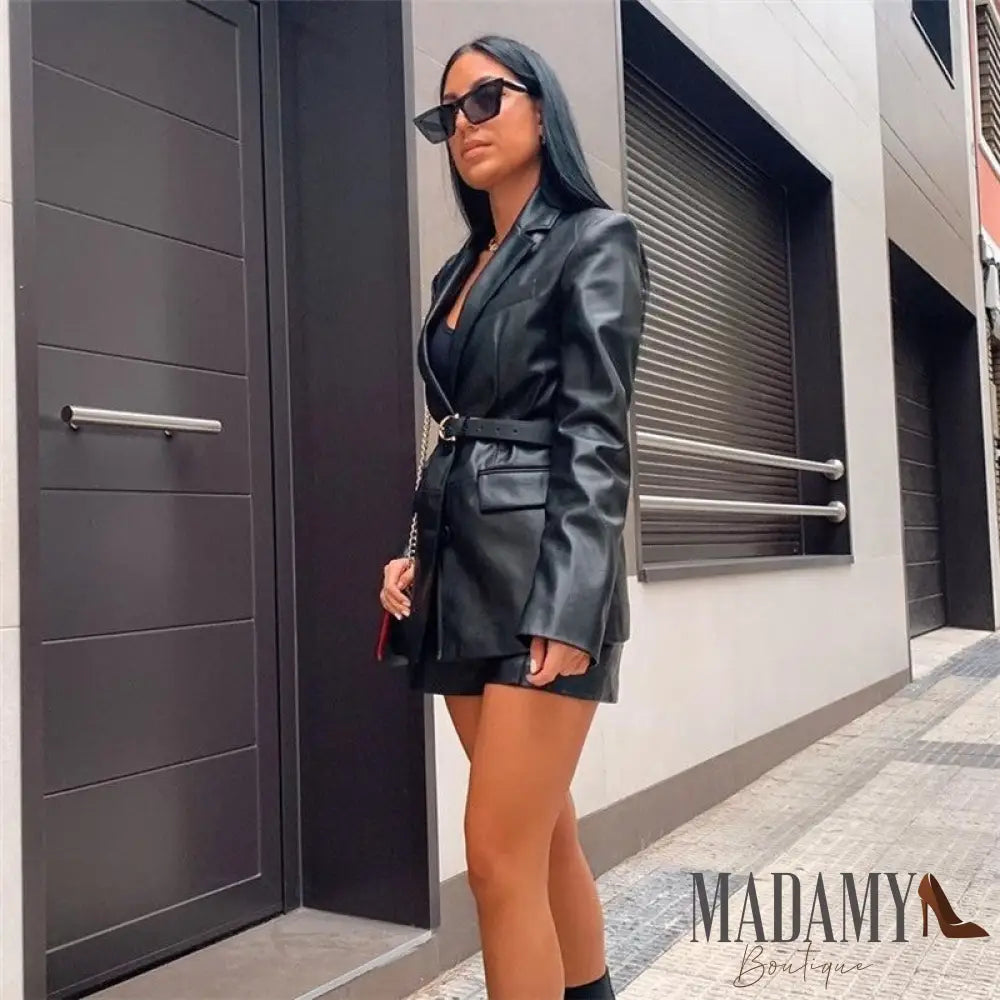 Blazer De Couro Ibiza Jaquetas
