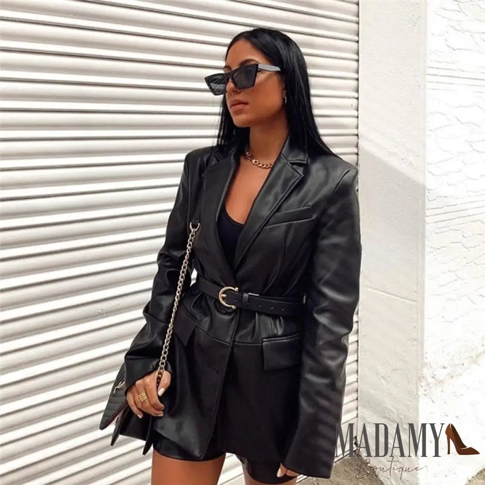 Blazer De Couro Ibiza Jaquetas