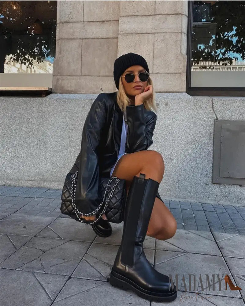 Blazer De Couro Ibiza Jaquetas