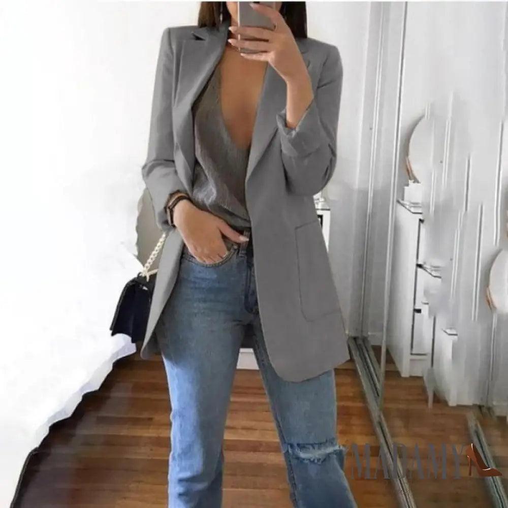 Blazer Madamy British Cinza / P