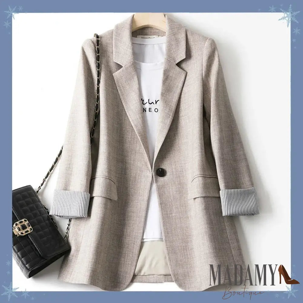 Blazer Madamy Minimalist Bege / Pp