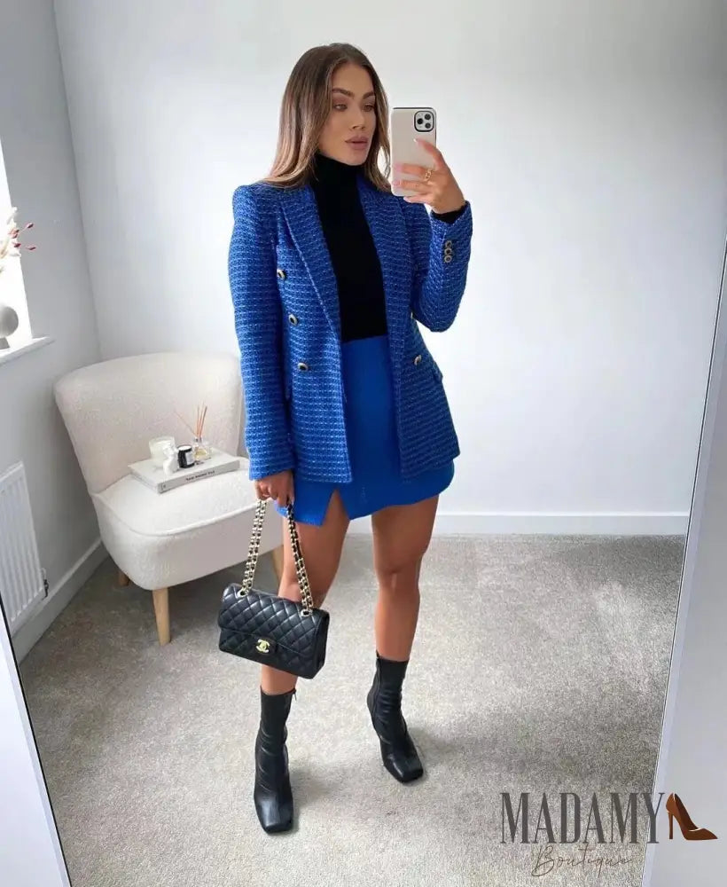 Blazer Madamy Paris Azul Marinho / Pp