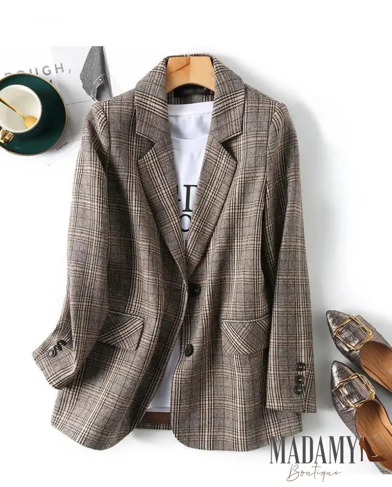 Blazer Madamy Vintage Xadrez / P