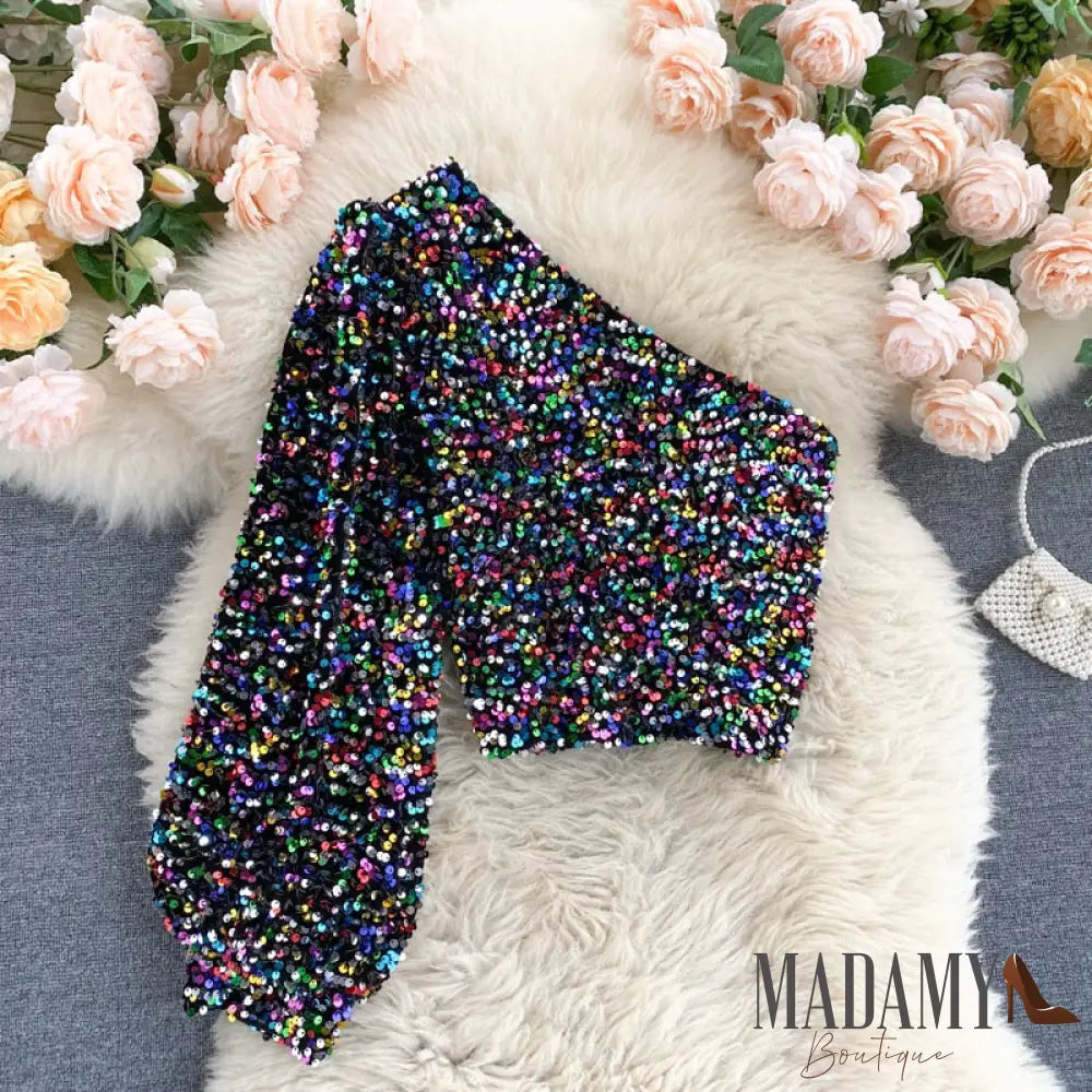 Blusa Madamy Fluorita Preto / Único