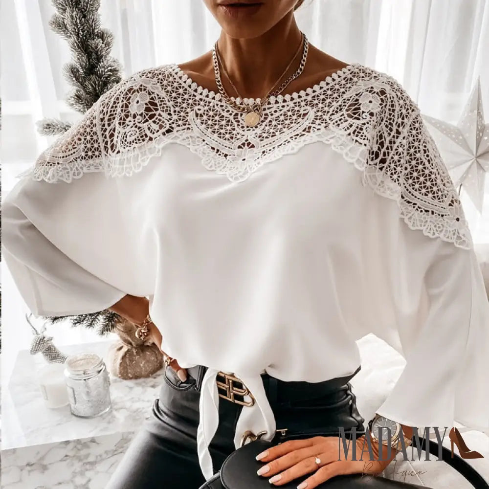Blusa Madamy Renda Branco / P