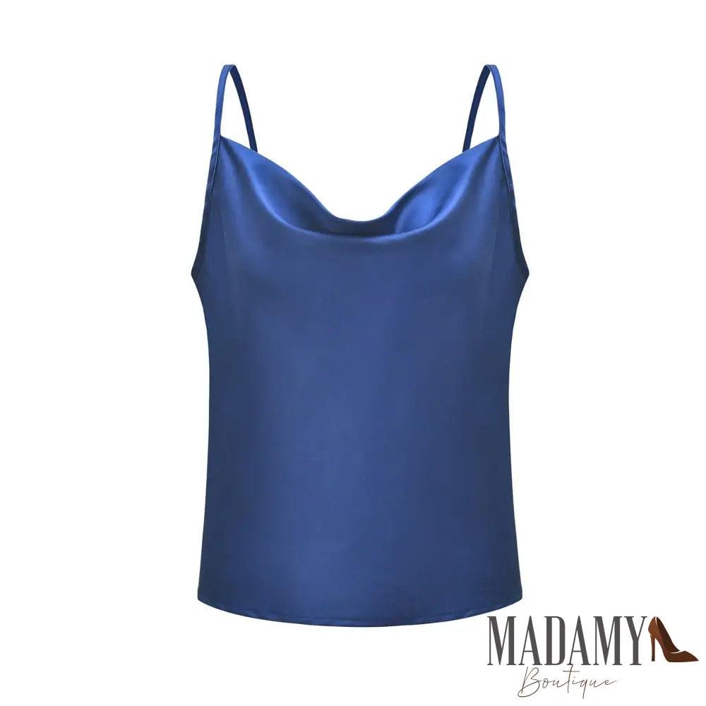 Blusa Seda Azul / P