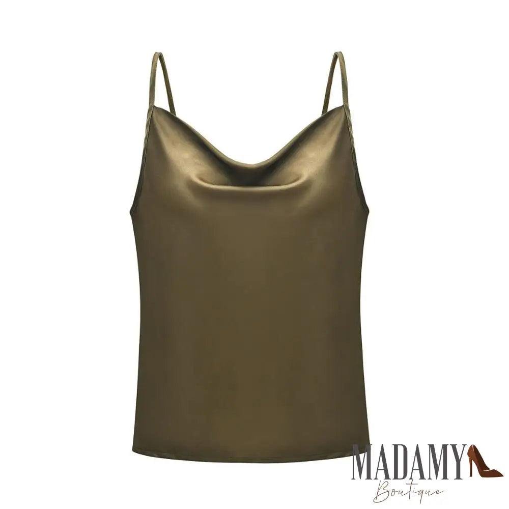 Blusa Seda Musgo / P