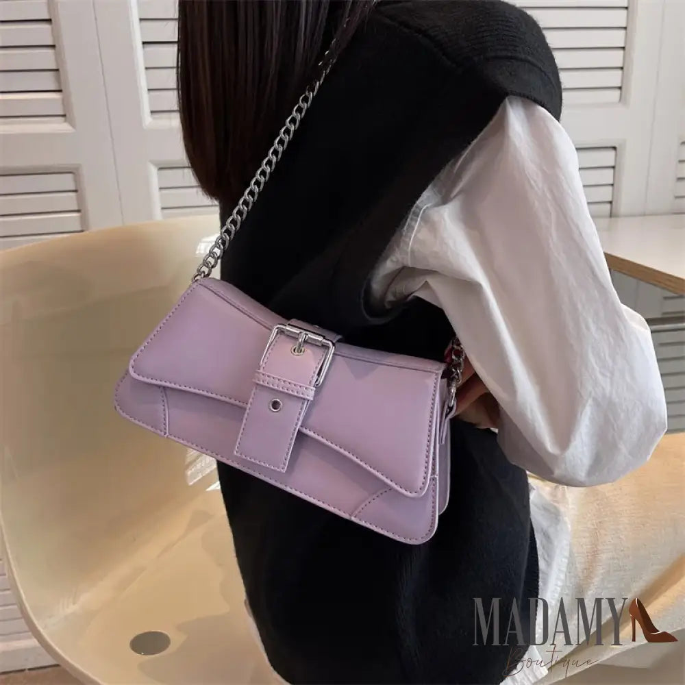Solid color Women Chain Shoulder Side Bag Small PU Leather Handbag And Wallet Vintage Luxury Brand Lady Flap Crossbody