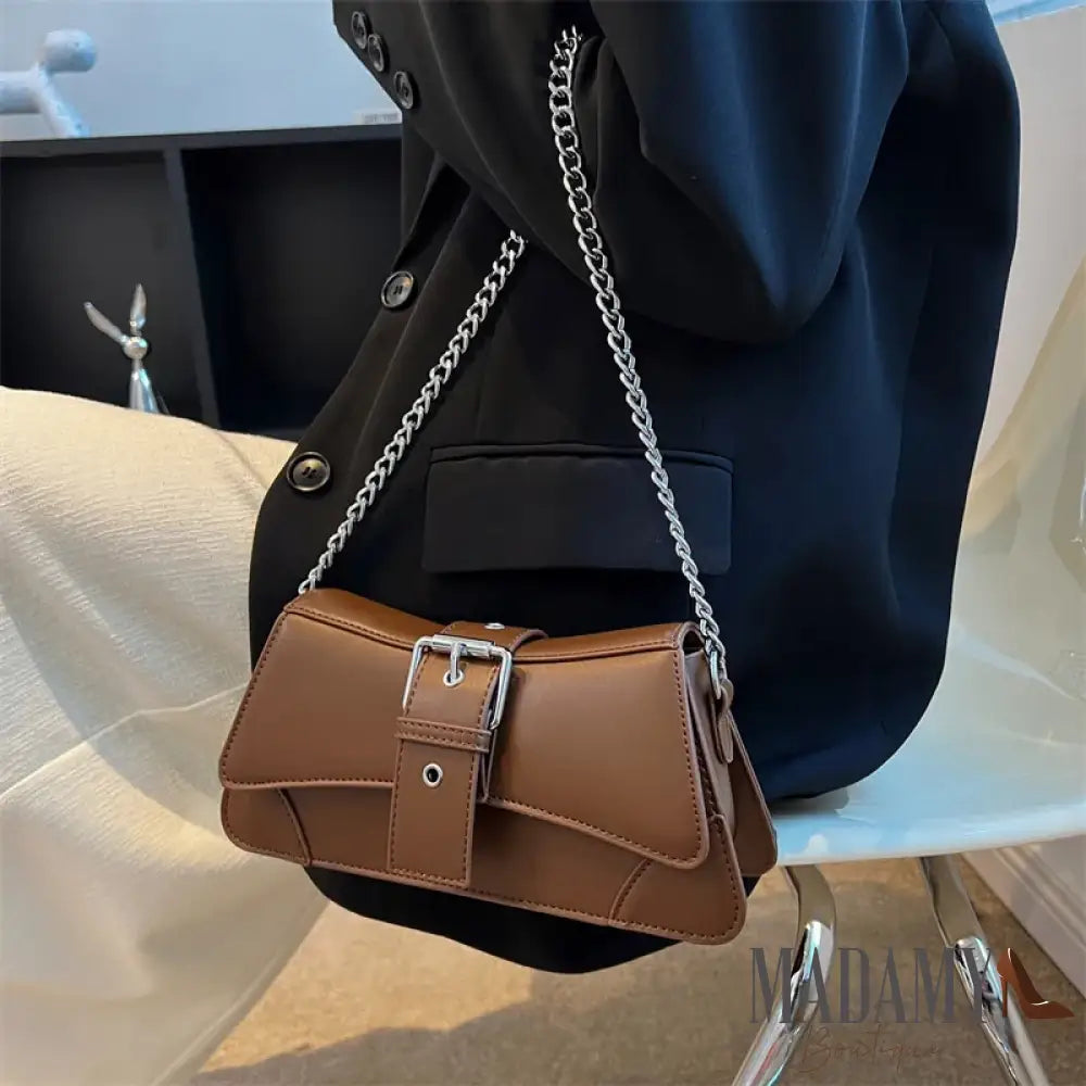 Solid color Women Chain Shoulder Side Bag Small PU Leather Handbag And Wallet Vintage Luxury Brand Lady Flap Crossbody