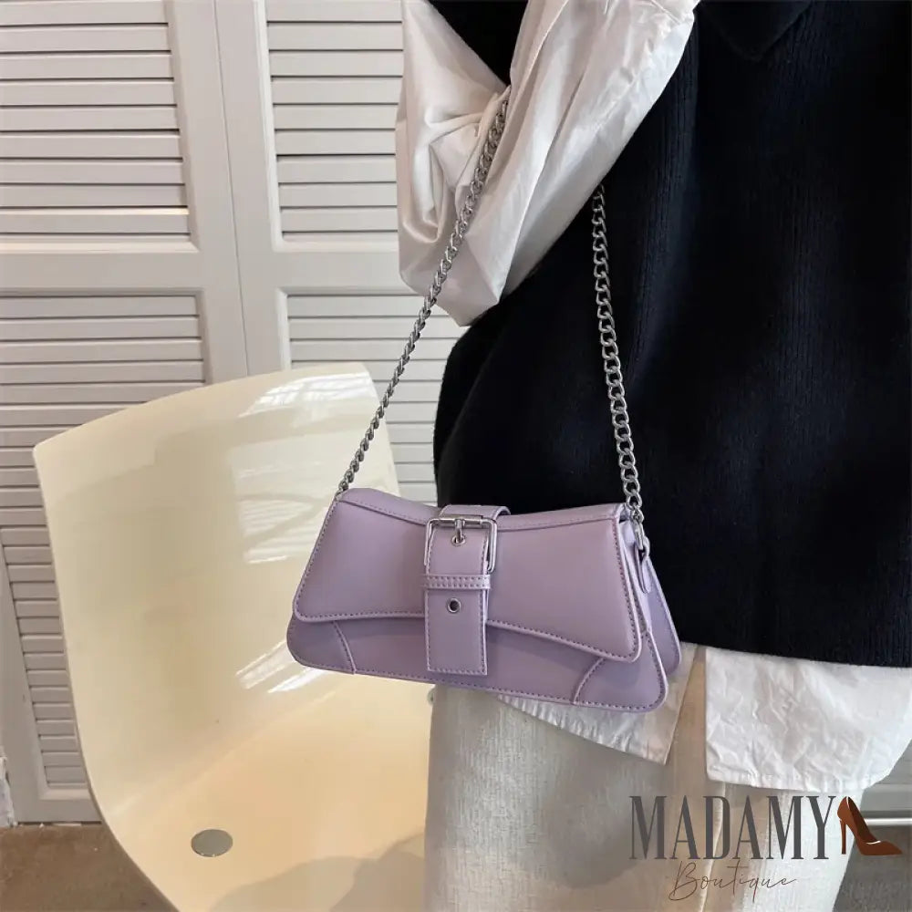 Solid color Women Chain Shoulder Side Bag Small PU Leather Handbag And Wallet Vintage Luxury Brand Lady Flap Crossbody