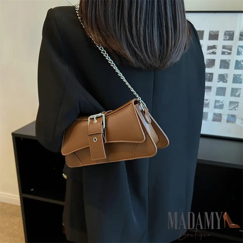 Solid color Women Chain Shoulder Side Bag Small PU Leather Handbag And Wallet Vintage Luxury Brand Lady Flap Crossbody