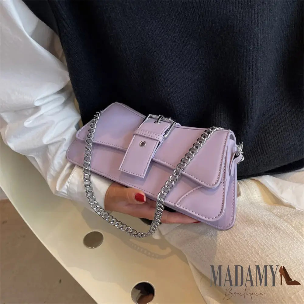 Solid color Women Chain Shoulder Side Bag Small PU Leather Handbag And Wallet Vintage Luxury Brand Lady Flap Crossbody