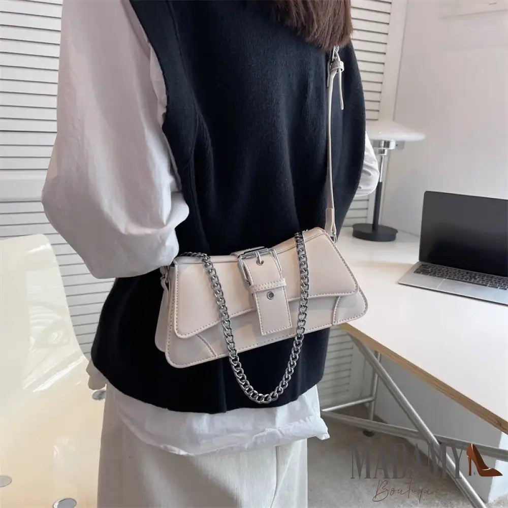Solid color Women Chain Shoulder Side Bag Small PU Leather Handbag And Wallet Vintage Luxury Brand Lady Flap Crossbody