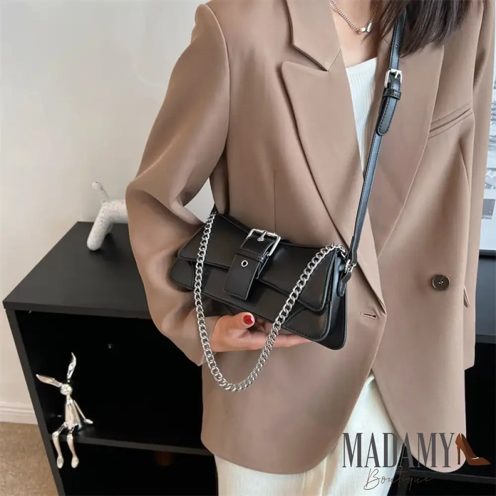 Solid color Women Chain Shoulder Side Bag Small PU Leather Handbag And Wallet Vintage Luxury Brand Lady Flap Crossbody