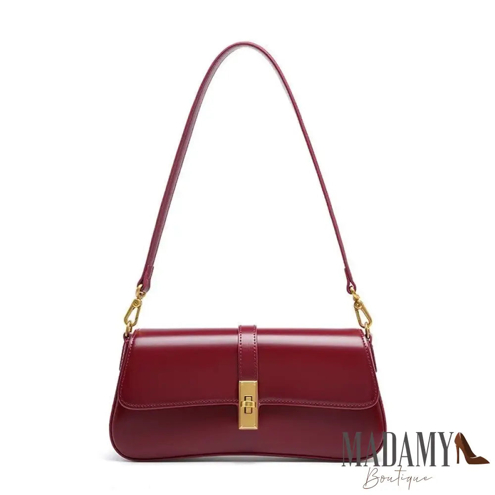 Knock New Trendy High Quality Vintage Fashion Genuine Leather Handbag Underarm Baguette Bag for Women Female Chic