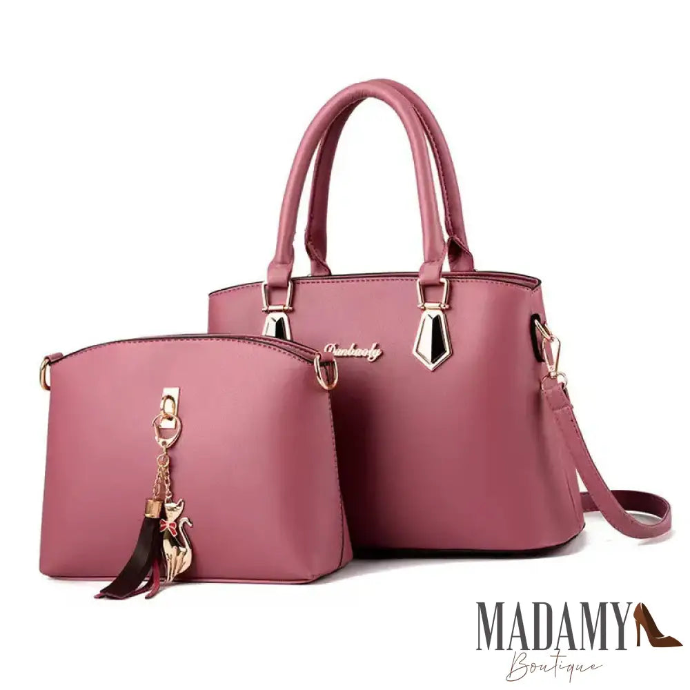 2PCS PU leather handbag crossbody bag two sets of high-end temperament versatile exquisite women’s bag slanting cross