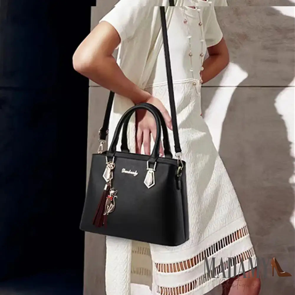 2PCS PU leather handbag crossbody bag two sets of high-end temperament versatile exquisite women’s bag slanting cross