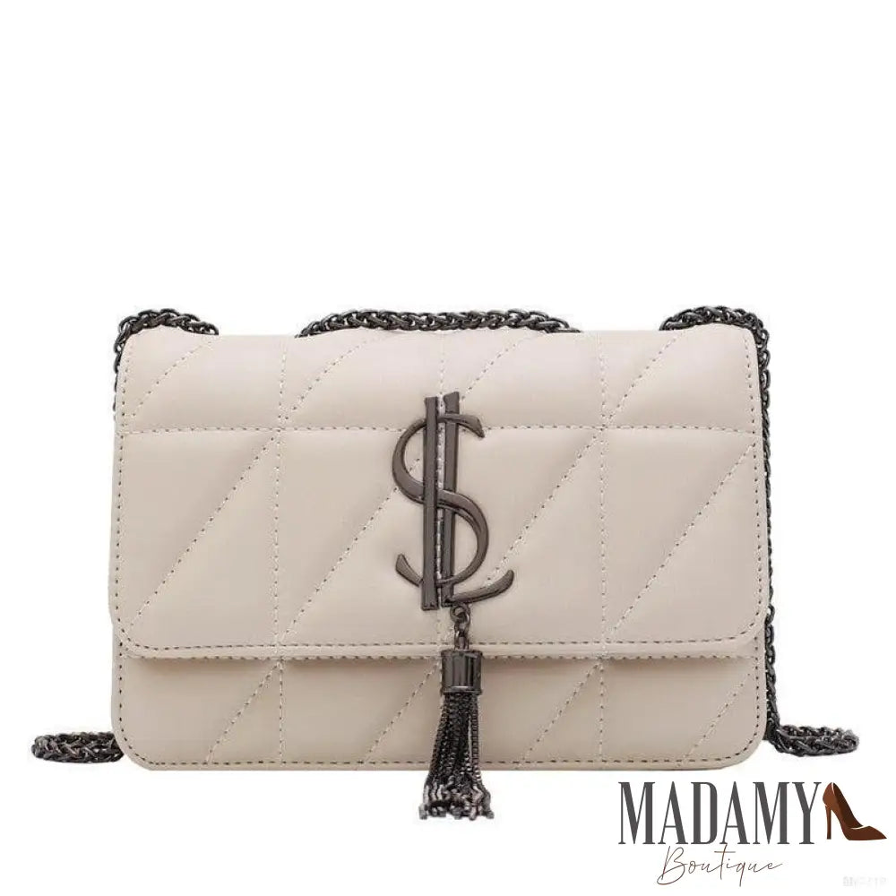 Bolsa Madamy Elegance Branco/Preto