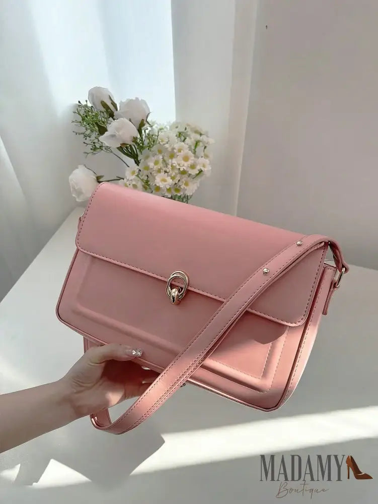 Retro women’s 2024 new high-end texture niche underarm bag crossbody shoulder bag Pink