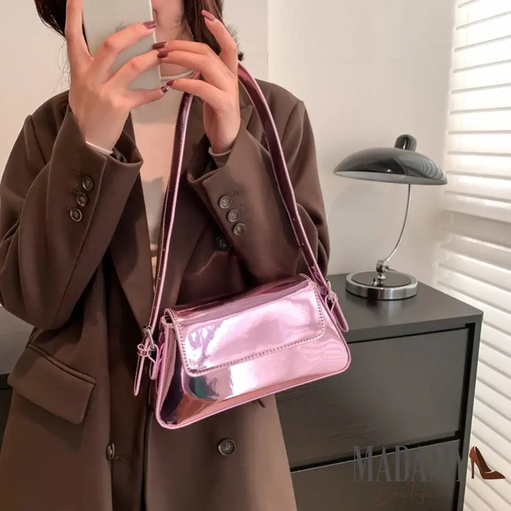 Luxury Designer Handbags for Women Laser Armpit Bag Brand Shoulder Bag Silver Chic Female Top Handle Bag Shopper Tote