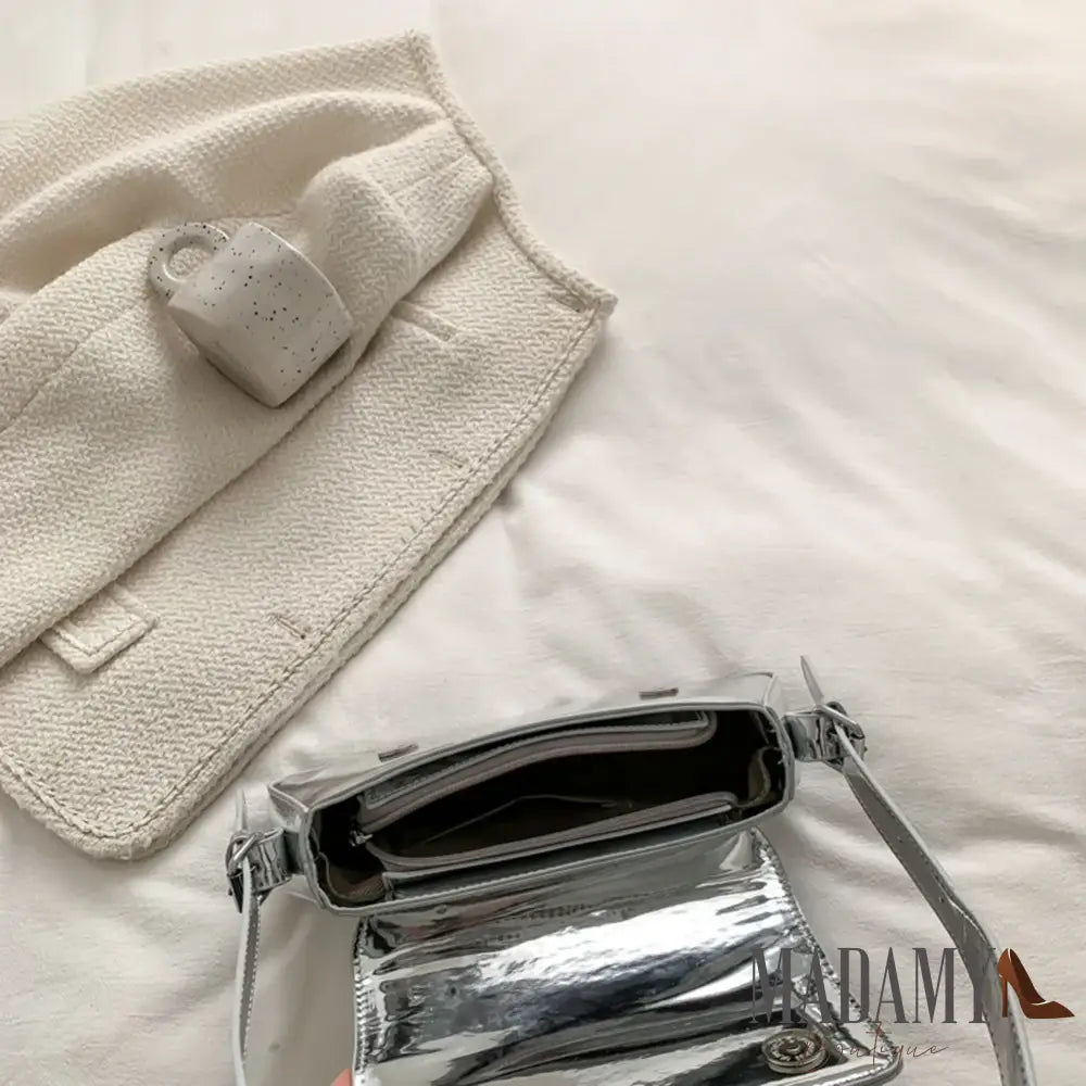 Luxury Designer Handbags for Women Laser Armpit Bag Brand Shoulder Bag Silver Chic Female Top Handle Bag Shopper Tote