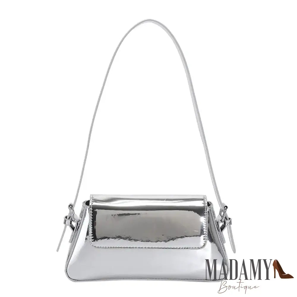 Luxury Designer Handbags for Women Laser Armpit Bag Brand Shoulder Bag Silver Chic Female Top Handle Bag Shopper Tote