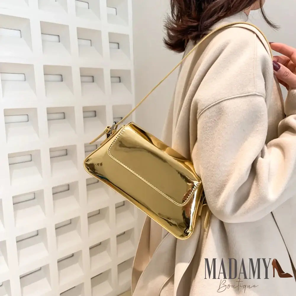 Luxury Designer Handbags for Women Laser Armpit Bag Brand Shoulder Bag Silver Chic Female Top Handle Bag Shopper Tote