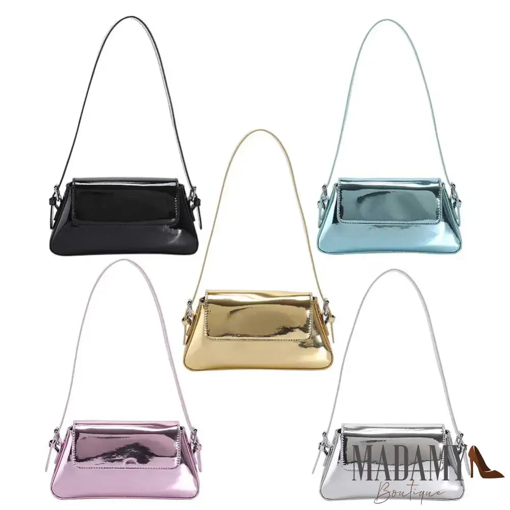 Luxury Designer Handbags for Women Laser Armpit Bag Brand Shoulder Bag Silver Chic Female Top Handle Bag Shopper Tote