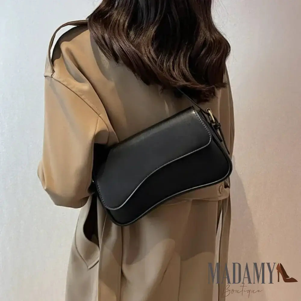 Vintage Leather Crossbody Bags for Women 2024 Designer Female Small Flap Shoulder Underarm Bag Armpit Handbags and