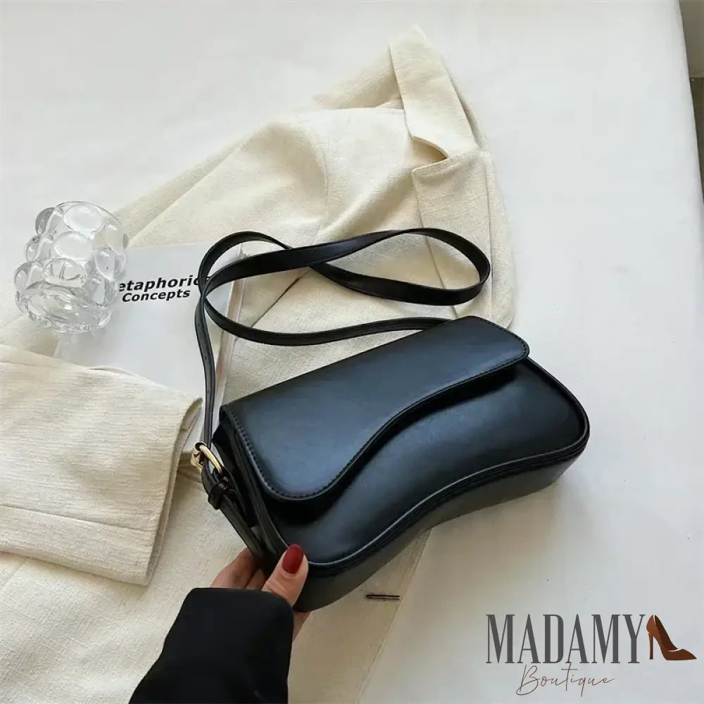 Vintage Leather Crossbody Bags for Women 2024 Designer Female Small Flap Shoulder Underarm Bag Armpit Handbags and