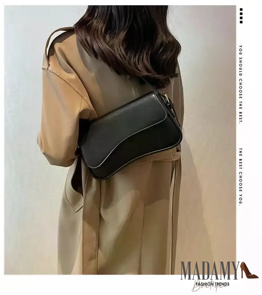 Vintage Leather Crossbody Bags for Women 2024 Designer Female Small Flap Shoulder Underarm Bag Armpit Handbags and