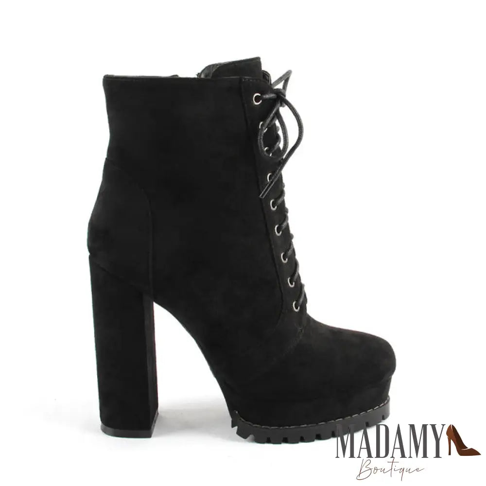 Bota Madamy Bomber Preto Suede / 35
