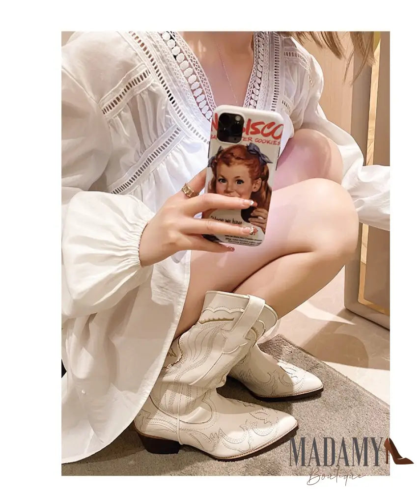 Bota Madamy Country Off White