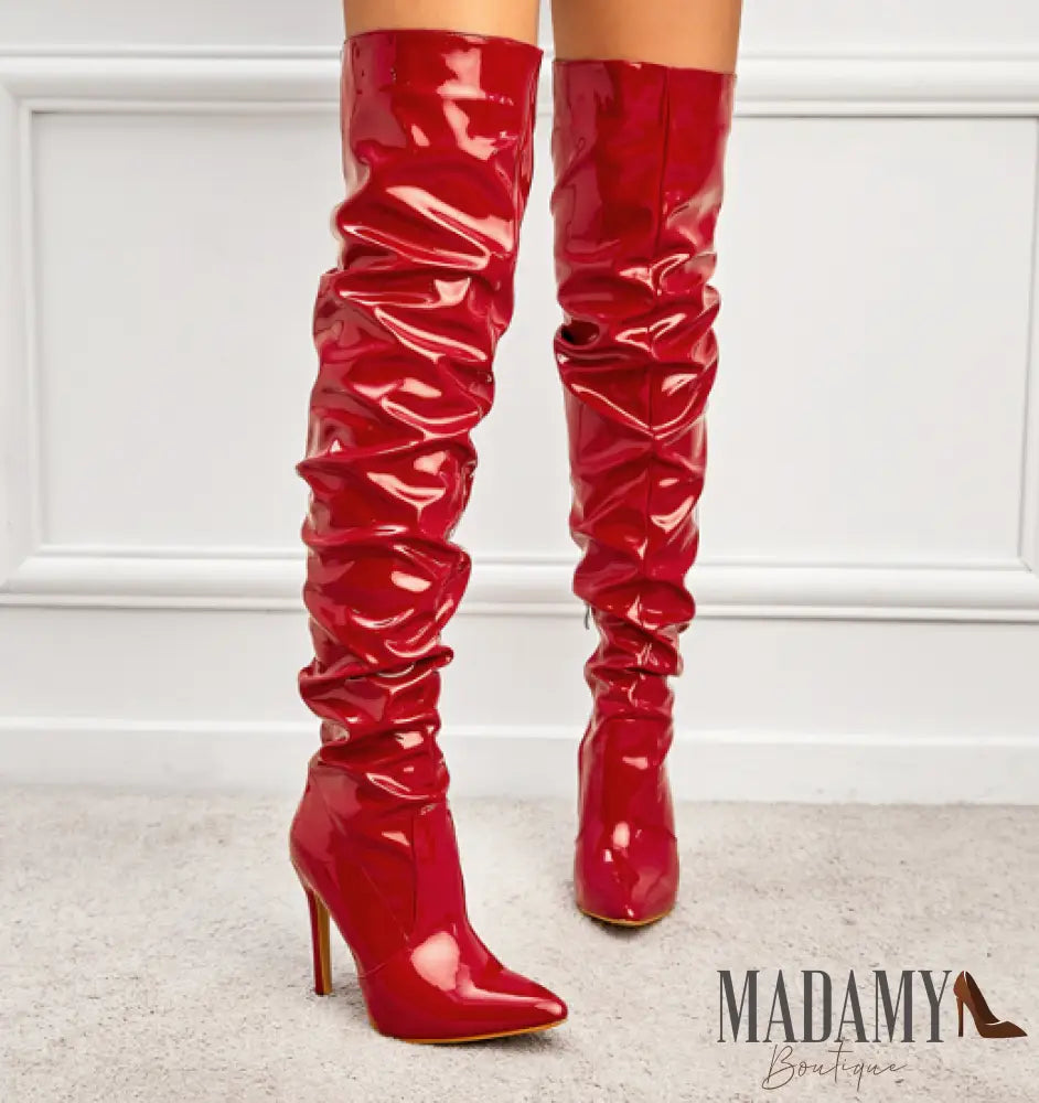 Bota Madamy French Vermelho / 33 Calçado