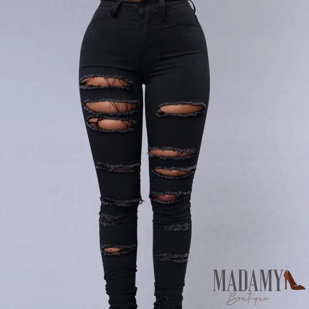 Calça Jeans Street - LUV Mulher - CL001 - Calça Jeans Street - Preto - P -