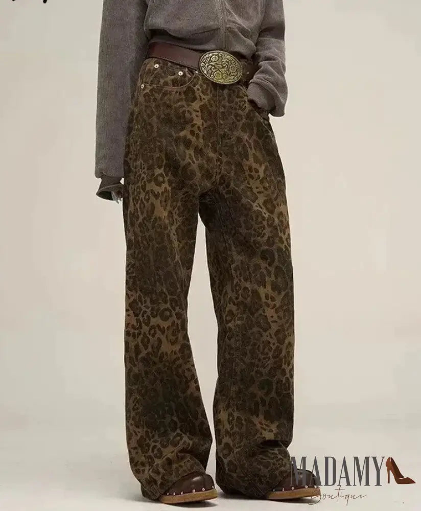Calça Madamy Wide Leopard