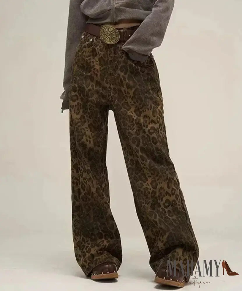 Calça Madamy Wide Leopard