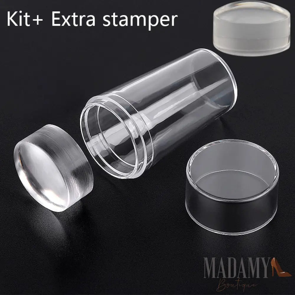 Carimbo De Unha Francesinha Kit Estampagem + Estampador Extra