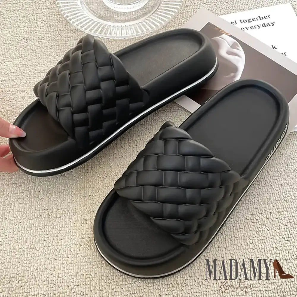 Summer Women Thick Slippers Sole Beach Slides Bathroom Anti-Slip Soft Sandals Fashion Ladies Cloud