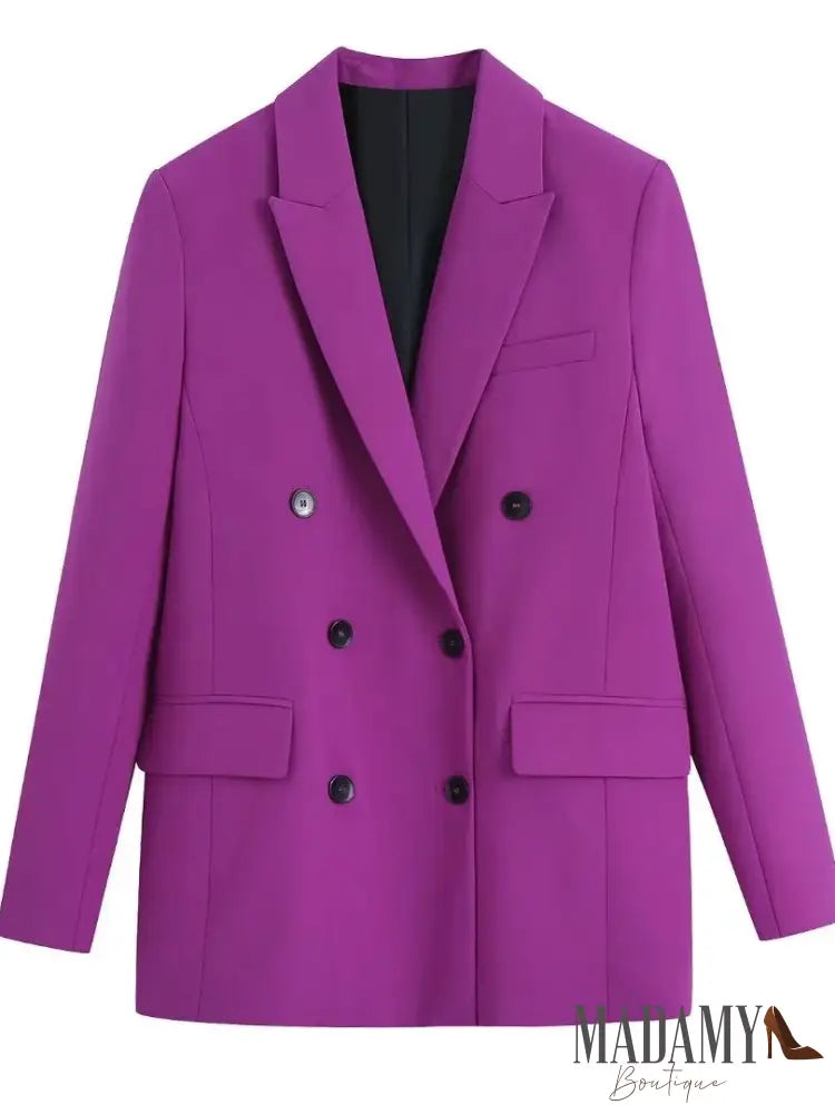 Conjunto Blazer E Short Saia Roxo / Pp