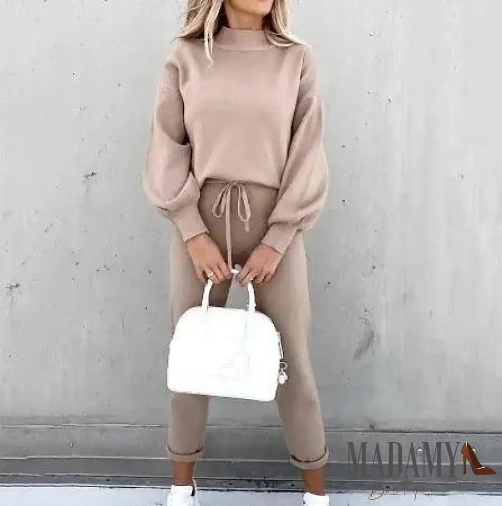 Conjunto de Moletom Lucila - LUV Mulher - IV016 - Conjunto de Moletom Lucila - Khaki - P -
