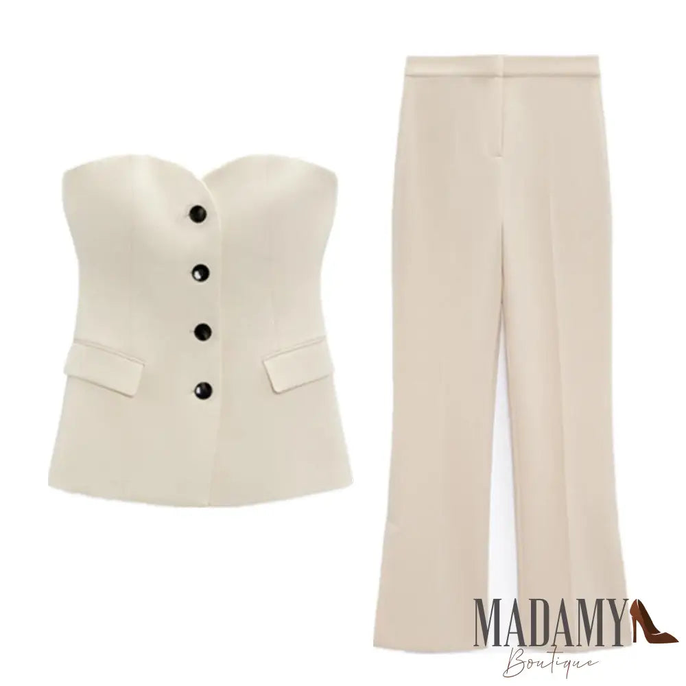 Conjunto Madamy Lilly Bege / Pp