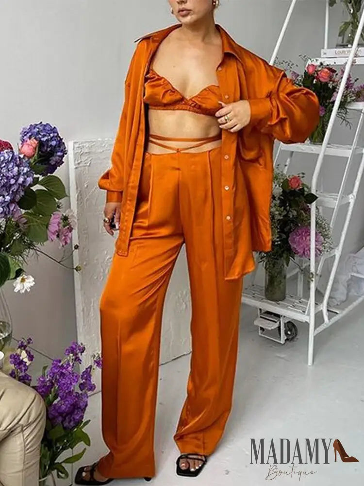 Conjunto Madamy Loemia Laranja / P