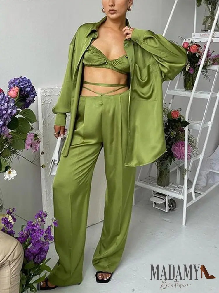 Conjunto Madamy Loemia Verde / P