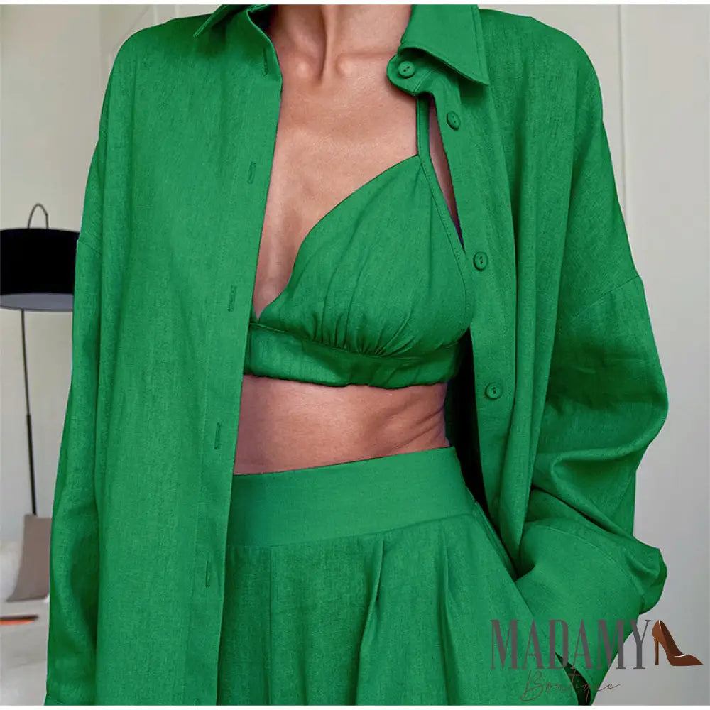 Conjunto Madamy Eudora - 3 Peças Verde / P