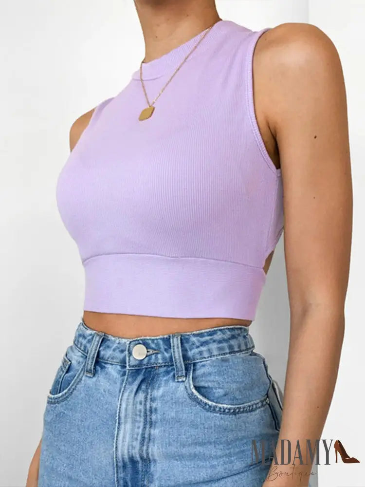Cropped Basic Lilás / P