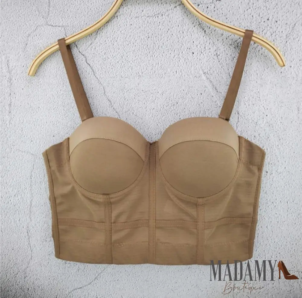 Cropped Meia Taça Bege / P