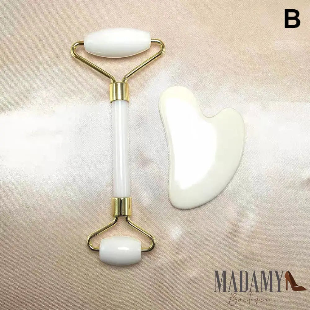 Gua Sha Massageador Facial Branco B